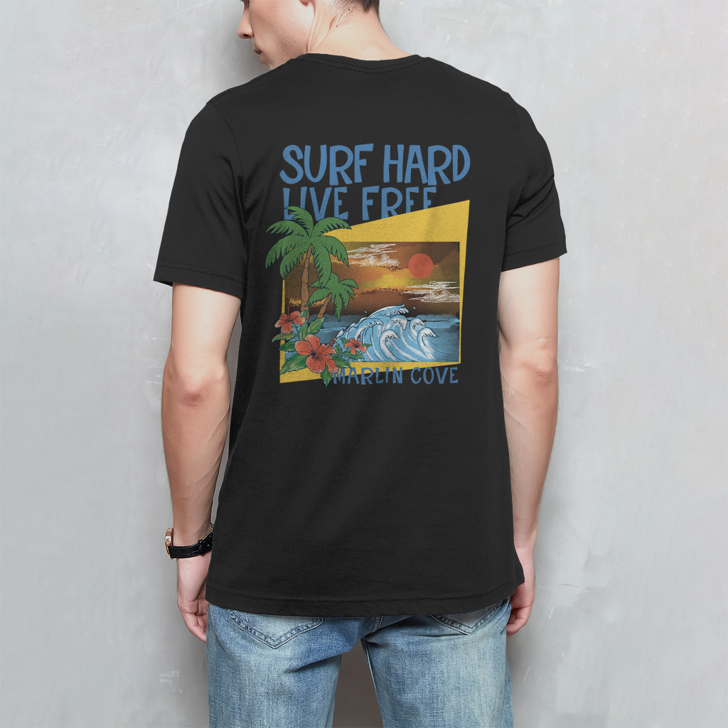 T-Shirt | Surf hard, live free